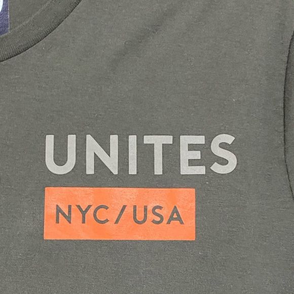 Express Graphic T-Shirt Front Back Print Short Sleeve Cotton Tee Green size XL - Picture 10 of 17